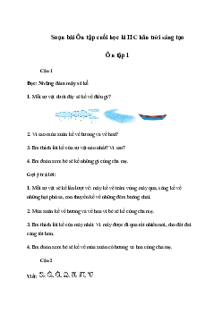 Soạn bài Ôn tập cuối học kì II trang 13 | Tiếng việt lớp 2 | Chân trời sáng tạo