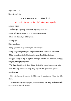Giáo án Toán 7 sách Chân trời sáng tạo (Học Kì 2)