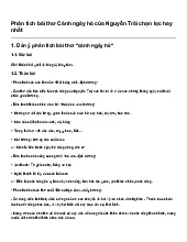 Phân tích bài thơ Cảnh ngày hè của Nguyễn Trãi chọn lọc hay nhất | Ngữ văn 10