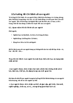 Tư tưởng HCM về con người | Trường Đại học Giao thông Vận Tải