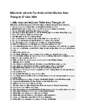 Mẫu nhận xét môn Tự nhiên xã hội tiểu học theo Thông tư 27 năm 2024