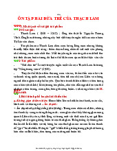 Ôn tập 2 đứa trẻ của Thạch Lam- Trường Đại học Ngoại ngữ- Đại học Quốc gia Hà Nội