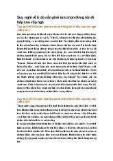 Suy nghĩ về lí do cần phải lựa chọn đứng lên đi tiếp sau vấp ngã