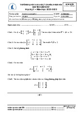 Đề thi giữa HKI học phần Toán cao cấp C năm 2024 - 2025 | Trường Đại học Khoa học tự nhiên, Đại học Quốc gia Thành phố Hồ Chí Minh