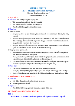 Giáo án Khoa học tự nhiên 7 Hoá học Bài 4: Phân tử, đơn chất, hợp chất | Cánh diều