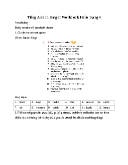 Giải Tiếng Anh 11 Workbook Hello trang 4 | Bright