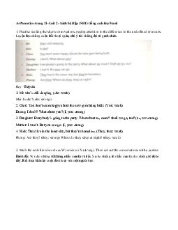 Giải bài tập SBT Tiếng Anh lớp 9 chương trình mới Unit 2: City life