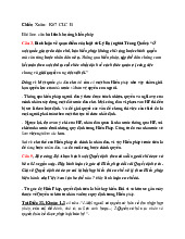 Bài làm câu hỏi tình huống hiến pháp | Trường Đại học Luật - Đại học Quốc gia Hà Nội