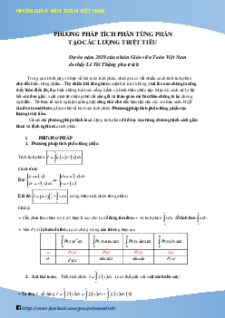Phương pháp tích phân từng phần tạo các lượng triệt tiêu Toán 12