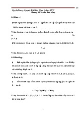 Lý thuyết chương 1: các kiến thức bổ trợ | Môn xác suất thống kê