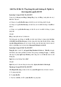 Giải Tin 10 Bài 11: Ứng dụng trên môi trường số. Nghĩa vụ tôn trọng bản quyền KNTT