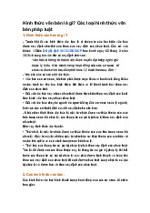 Hình thức văn bản là gì? Các loại hình thức văn bản pháp luật