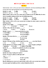 Bộ 50 đề Tiếng anh ôn thi vào lớp 10 Hà Nội 2025-2026 có đáp án