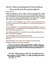 Vấn Đề Triết Học Mác-Lênin: Các Quan Điểm Cơ Bản và Phương Pháp Luận môn Triết học Mác - Lênin | Trường đại học Mở Hà Nội