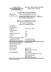 Đề cương chi tiết học phần  môn Kỷ thuật lập trình | Đại học Bách Khoa, Đại học Đà Nẵng