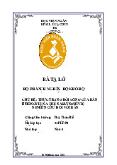 Bài tập lớn: Đời sống dân tộc Hmông ở Việt Nam môn Chủ nghĩa xã hội khoa học | Học viện Ngân hàng