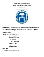 Đề tài: Phân tích môi trường Marketing vi mô và Marketing vĩ mô của một doanh nghiệp đang kinh doanh tại thị trường Việt Nam (UNILEVER) môn Marketing căn bản | Trường đại học Mở Hà Nội