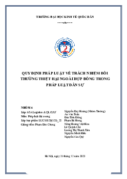 Báo cáo bài tập nhóm Pháp luật đại cương nhóm 6