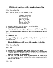 Đề khảo sát chất lượng đầu năm môn Văn lớp 8 năm 2025 (Đề 6)