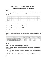 Bài tập Phân tích biến động của hiện tượng môn Nguyên lý thống kê kinh tế  | Học viện Nông nghiệp Việt Nam
