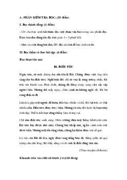 Đề thi học kì 1 môn Tiếng Việt lớp 3 năm 2023 - 2024 (Đề 4) | Cánh diều