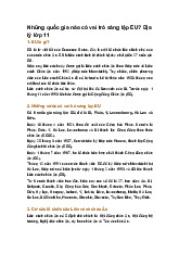 Những quốc gia nào có vai trò sáng lập EU? Địa lý lớp 11