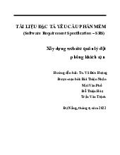 SRS - Tài liệu đề xuất hệ thống quản lý đặt phòng khách sạn | Trường Đại học Sư phạm, Đại học Đà Nẵng