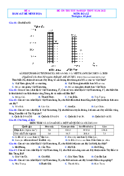 Đề ôn thi TN 2022 môn Địa phát triển từ đề minh họa (có lời giải chi tiết) - Đề 5