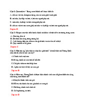 Trắc nghiệm VHĐQG: Hiện tượng Trọng nam khinh nữ tại Trung Quốc