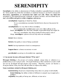 Serendipity | Listening and Speaking B2 | Đại học Khoa học Xã hội và Nhân văn, Đại học Quốc gia Thành phố HCM