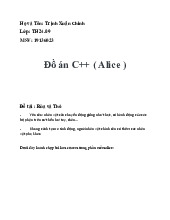 Một số câu lệnh đồ án C++ môn Công nghệ thông tin | Trường đại học kinh doanh và công nghệ Hà Nội