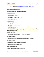 Tất Cả Công Thức Tiếng Anh Lớp 9 - Tiếng Anh 9