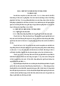 Bài giảng chương 1: Một số vấn đề chung về nhà nước và pháp luật