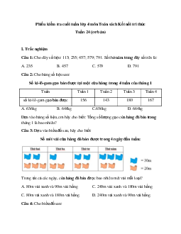Bài tập cuối tuần Toán lớp 4 Kết nối tri thức - Tuần 24 (Cơ bản)