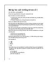 Bài tập môn xác suất thống kê| Đại học Kinh tế Quốc Dân