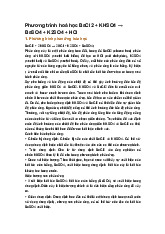 Phương trình hoá học BaCl2 + KHSO4 → BaSO4 + K2SO4 + HCl