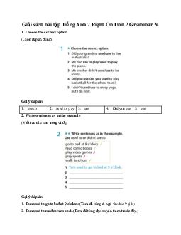 Giải sách bài tập Tiếng Anh 7 Right On Unit 2 Grammar 2e