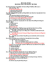 Đề cương trắc nghiệm Môn Đại cương lịch sử Việt Nam | Đại học Thủ đô Hà Nội