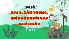 Giáo án điện tử Đạo đức 4 Bài 2 Cánh diều: Cảm thông giúp đỡ người gặp khó khăn ( Tiết 1)