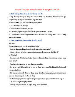 Soạn bài Thảo luận nhóm về một vấn đề trang 107 | Ngữ Văn 6 Cánh Diều tập 2