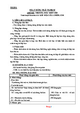 Giáo Án Hoạt Động Trải Nghiệm Lớp 3 Cánh Diều Học Kỳ 1