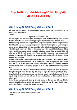 Soạn bài Em đọc sách báo trang 90, 91 | Tiếng Việt Lớp 3 Tập 2 Cánh diều