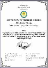 Tiểu luận môn Tư tưởng Hồ chí minh - trường đại học Học viện tài chính