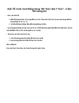 Giải Toán 7 Bài 4: Hoạt động thực hành và trải nghiệm: Dùng biểu đồ để phân tích kết quả học tập môn Toán của lớp | Chân trời sáng tạo