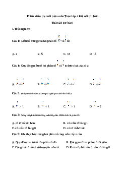 Bài tập cuối tuần Toán lớp 4 Kết nối tri thức - Tuần 28 (Cơ bản)