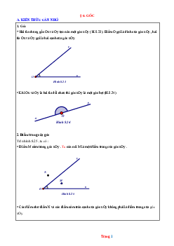 Phương pháp giải Bài 6: Góc Toán 6 Chân trời sáng tạo