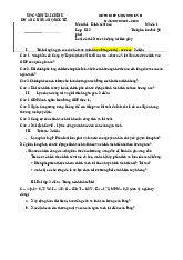 Đề thi hết học kỳ II môn Kinh tế vĩ mô  | Học viện Tài chính