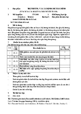Đề cương học phần - Môn Thị trường và các định chế tài chính - Đại Học Kinh Tế - Đại học Đà Nẵng