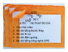 Chương 5: Dụng cụ và phương pháp đo dài trong trắc địa | Môn Trắc địa - Đại học Sư phạm Kỹ thuật Thành phố Hồ Chí Minh