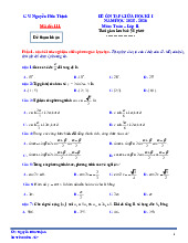 05 đề ôn tập giữa học kì 1 Toán 11 năm học 2025 – 2026 – Nguyễn Hữu Thịnh